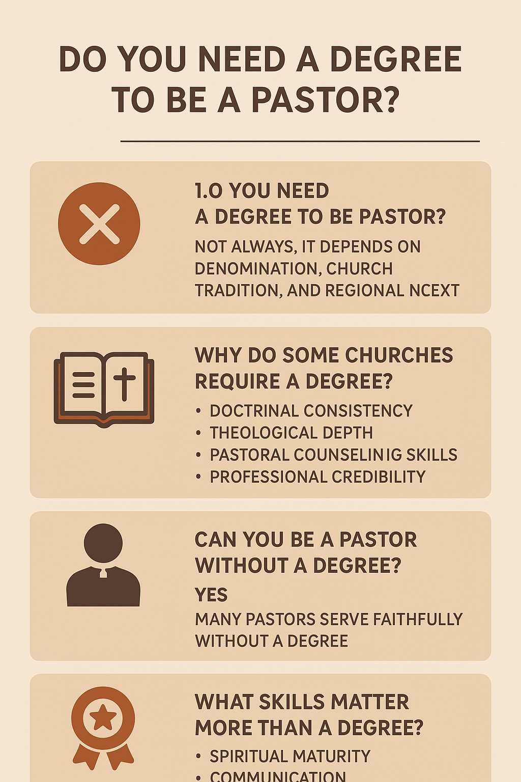 Do You Need a Degree to Be a Pastor